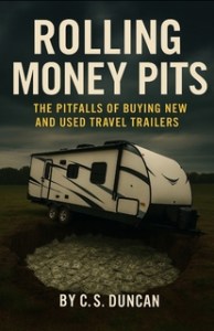 Travel trailer cover for Rolling Money Pits
